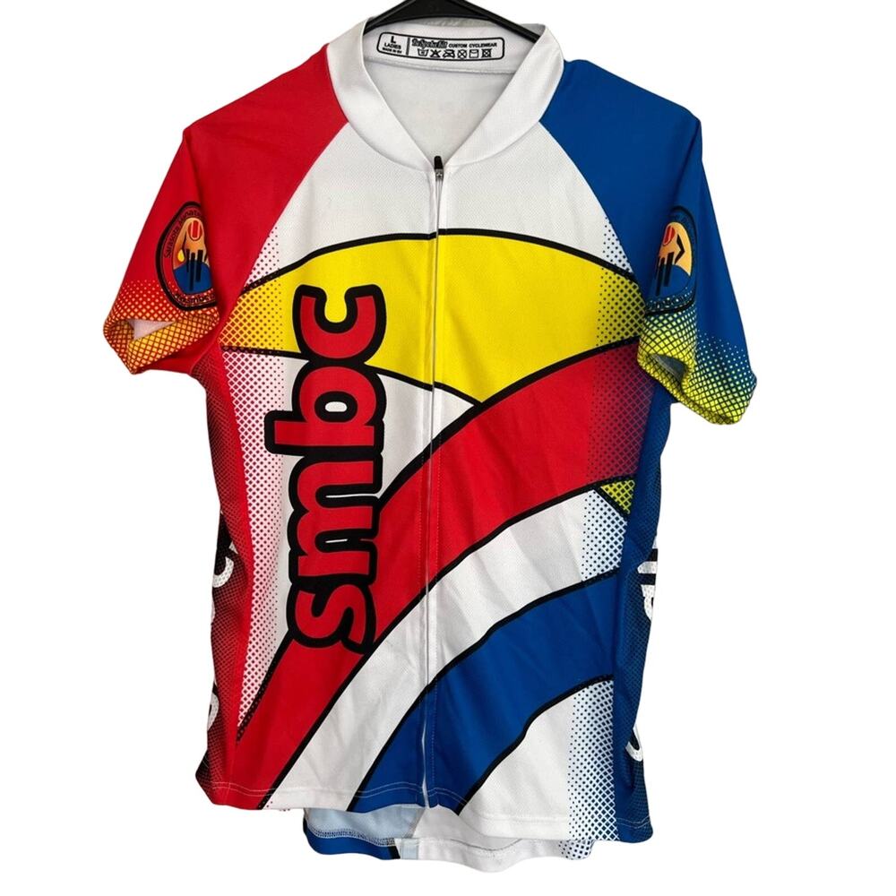 RARE CYCLING SHORT SLEEVE SHIRT JERSEY BESPOKEKIT LADIES LARGE SARASOTA CLUB